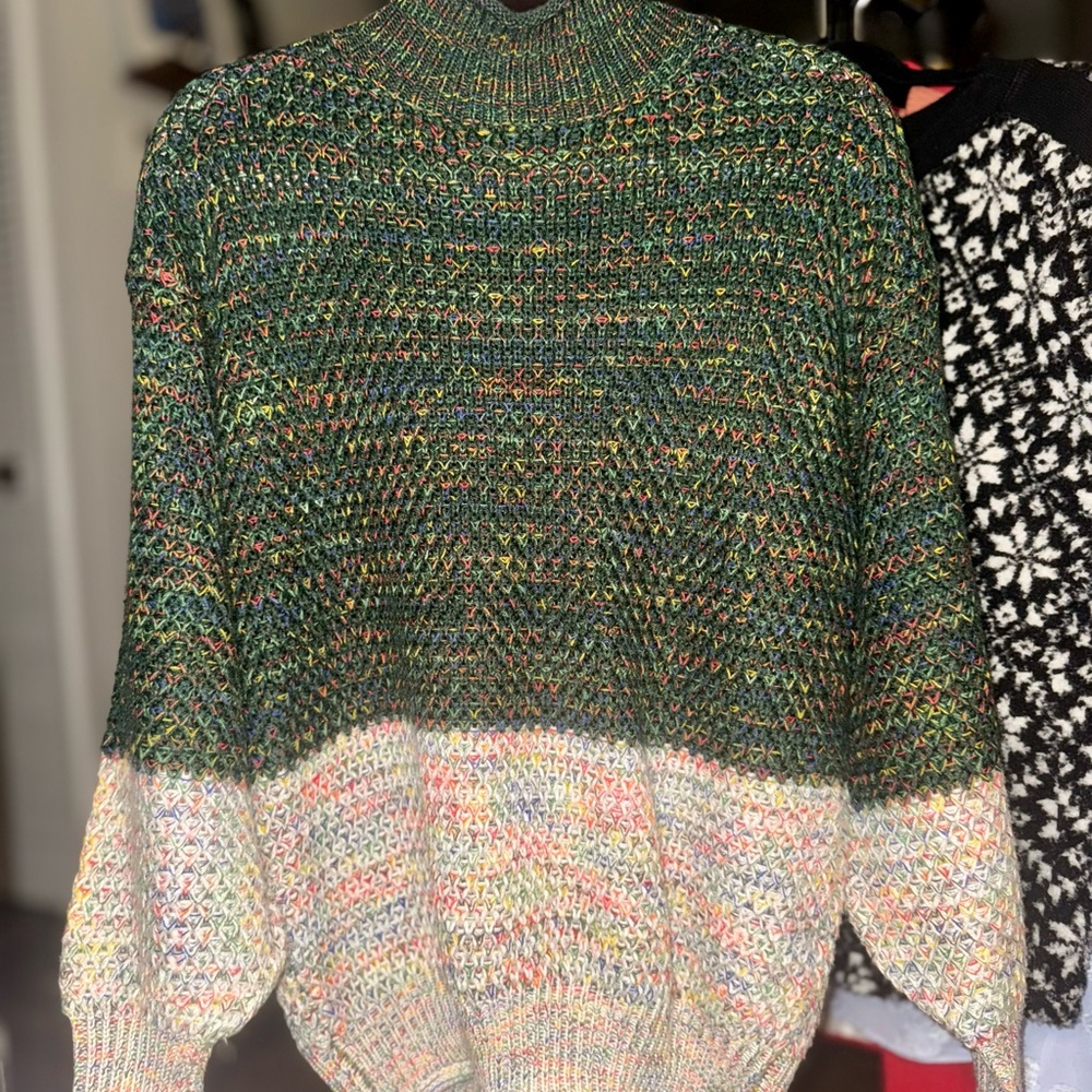 Cute Colorblock Retro Sweater